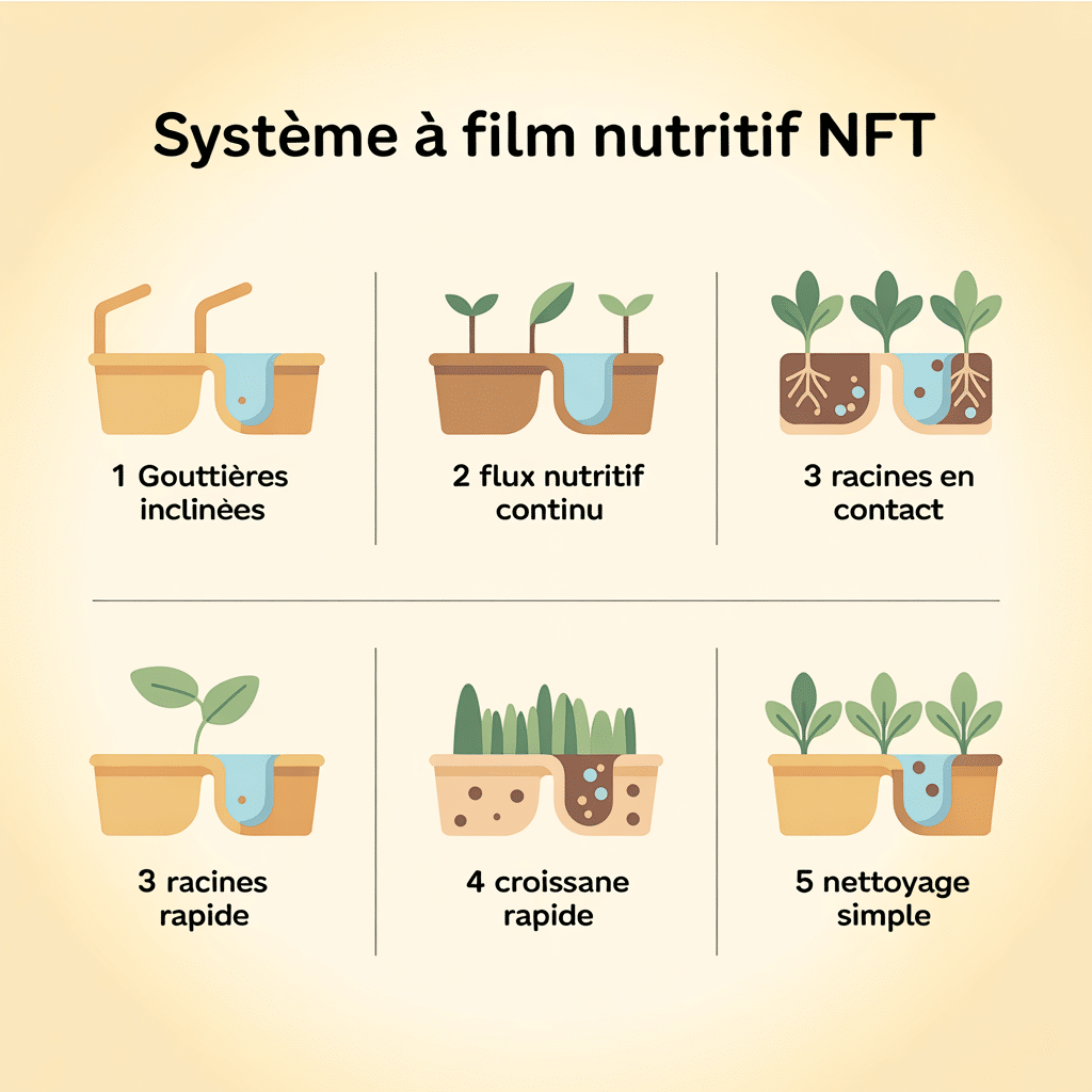 infographie du systeme nutritif à film NFT