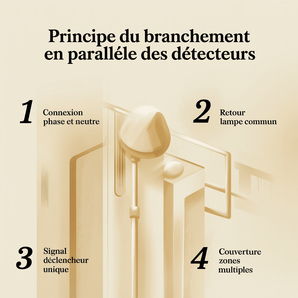 infographie sur le principe du branchement en parallele des decteurs