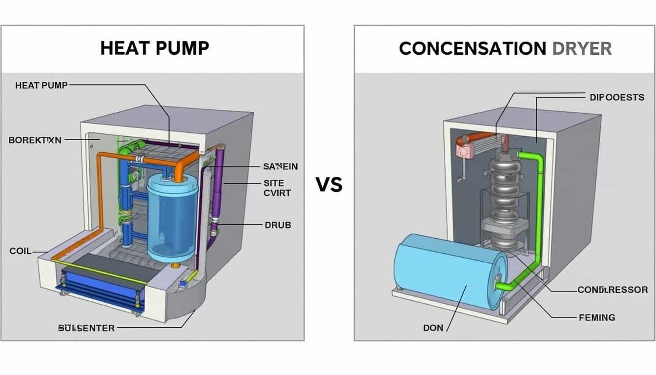découvrez les différences entre sèche-linge à pompe à chaleur et à condensation pour choisir l'option la plus économique et écologique et ainsi réduire votre consommation d'énergie.
