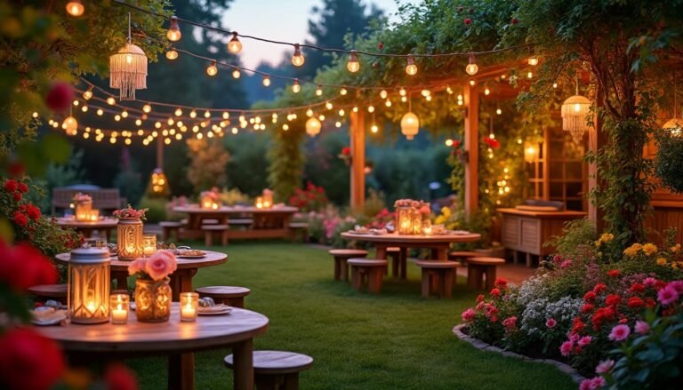 découvrez comment décorer votre jardin pour une fête réussie avec des guirlandes, des lumières et des astuces originales pour créer une ambiance festive et chaleureuse.