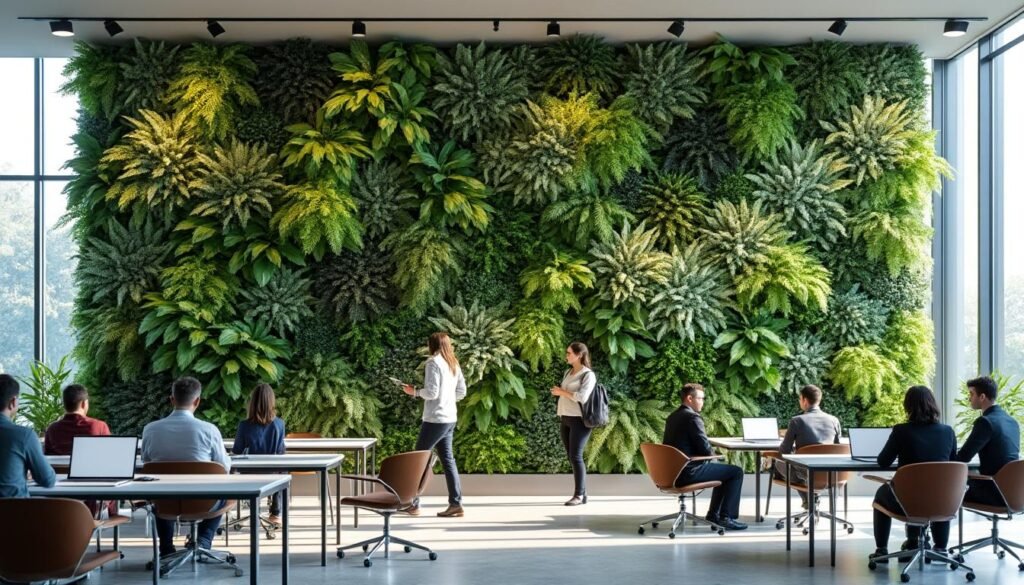 découvrez pourquoi végétaliser vos bureaux avec un mur végétal en entreprise peut améliorer le bien-être, la productivité et l'image de votre société.