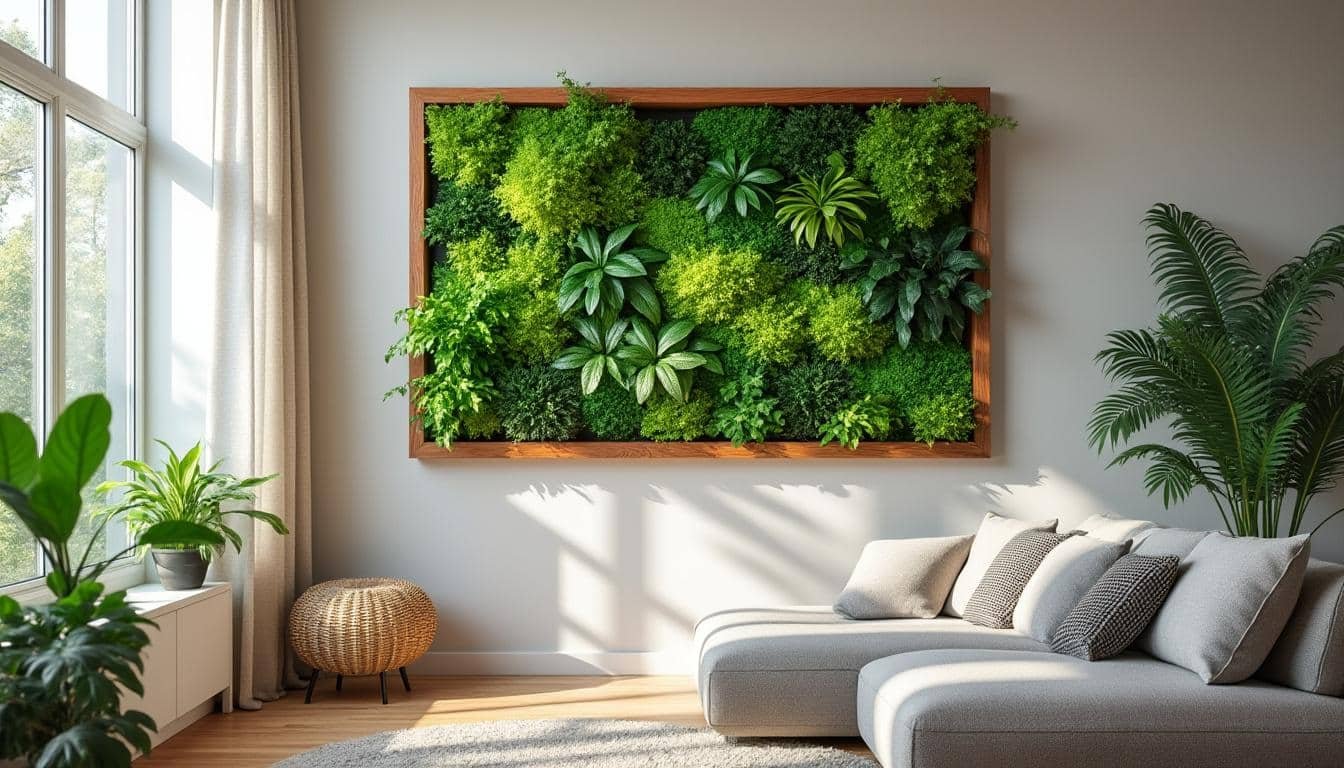 découvrez le tableau végétal stabilisé, un cadre vert décoratif et naturel qui ne nécessite aucun entretien. idéal pour apporter une touche de verdure durable à votre intérieur.