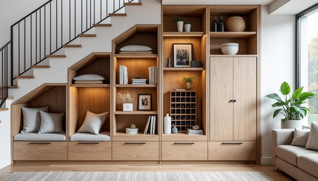 découvrez 15 idées ingénieuses pour aménager et optimiser le dessous d'escalier avec des rangements malins et pratiques.