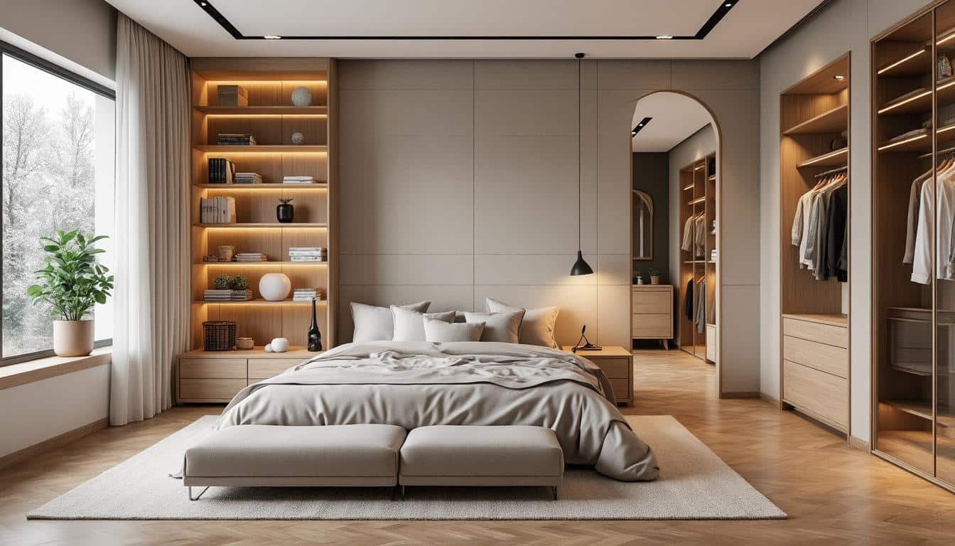découvrez 12 inspirations tendance pour un dressing ouvert dans la chambre, alliant style et fonctionnalité pour un espace moderne et élégant.
